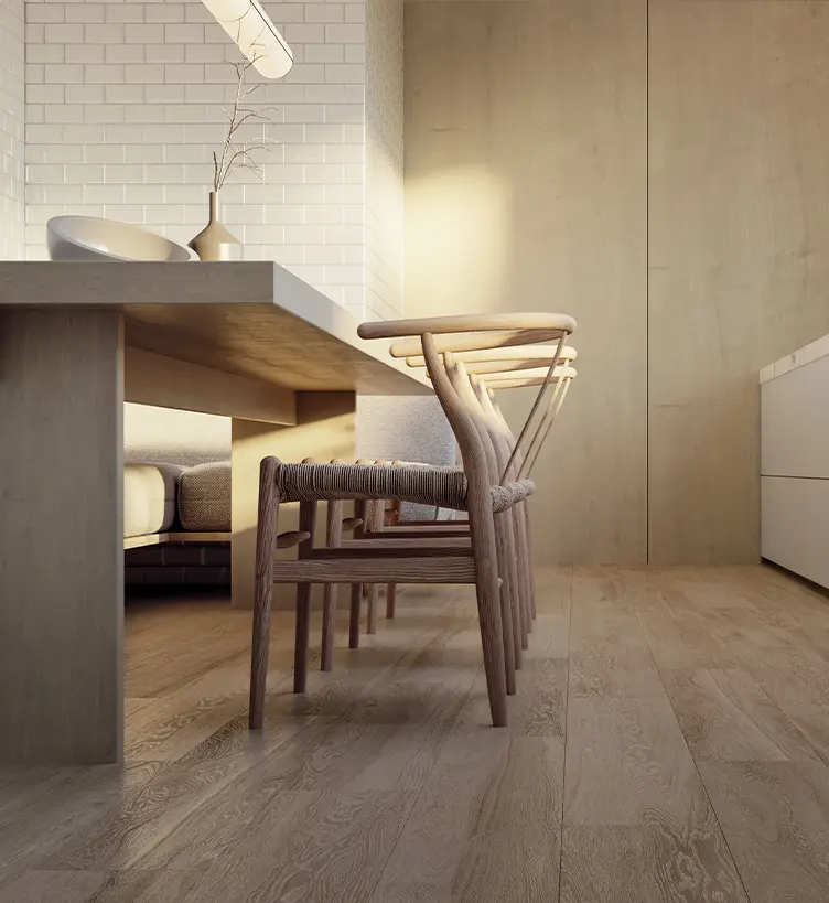 8 x 48 in / 19.7 x 120 cm Aspen Paper Birch Matte Rectified Glazed Porcelain Tile