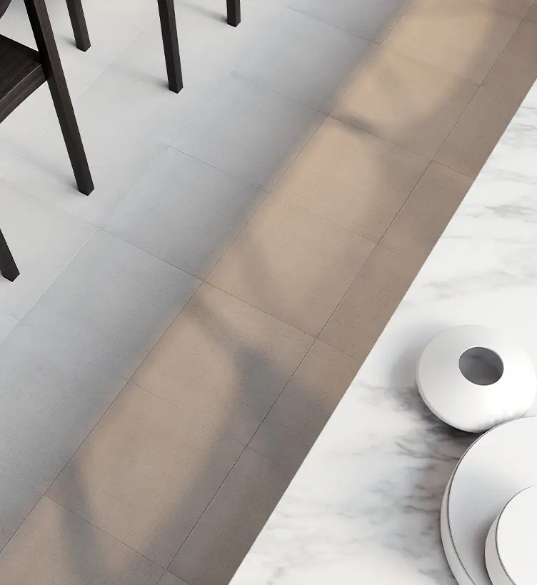 13 x 13 in / 33 x 33 cm Keaton Ice Matte Pressed Glazed Ceramic Tile