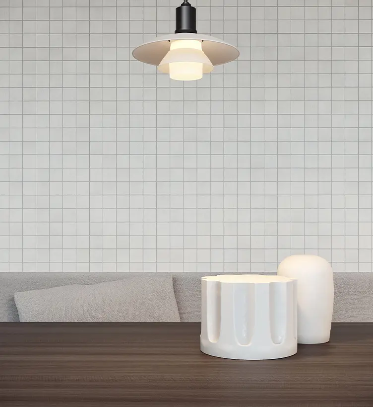 2 x 2 in / 5 x 5 cm Keaton Ice Matte Glazed Ceramic Mosaic