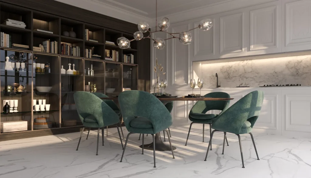 24 x 48 in / 60 x 120 cm La Marca Statuario Nuovo Honed Rectified Glazed Porcelain Tile