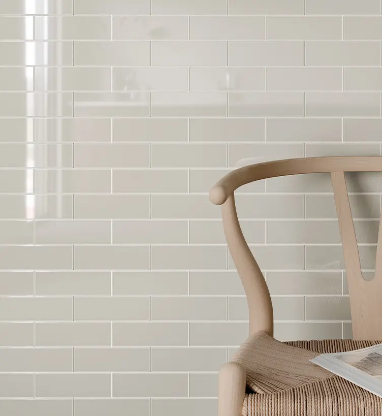 Element Smoke Chevron Glossy Glass Mosaic