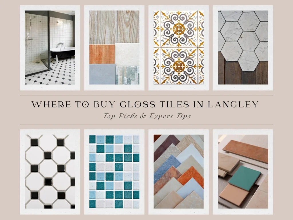 Glossy wall and floor tiles on display at TILEMART Langley showroom – explore where to buy stylish, affordable gloss tiles in Langley.